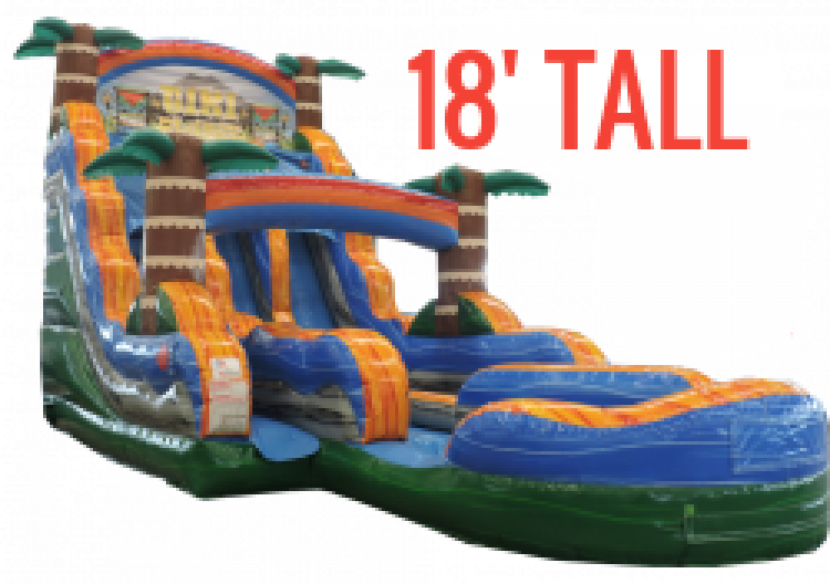 18' Tiki Plunge Double Lane Water Slide