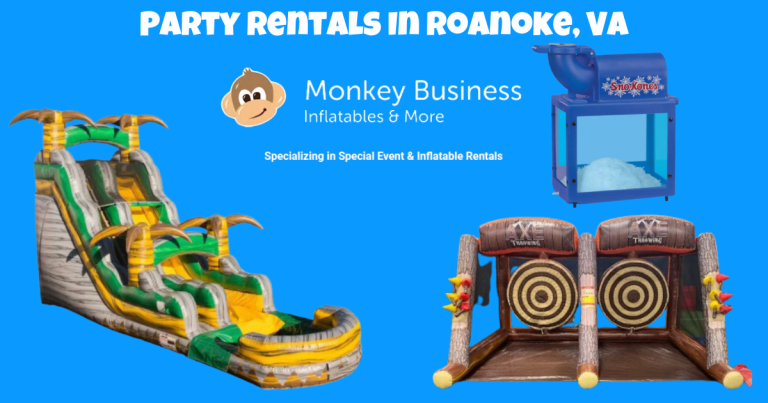 Party Rentals In Roanoke, VA - Monkey Business Inflatables & More